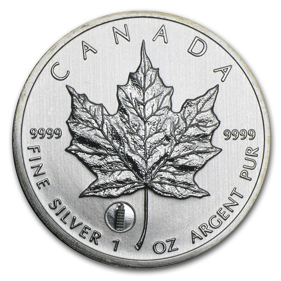 2012 Canada 1 oz Silver Maple Leaning Tower of Pisa Privy (Spots)