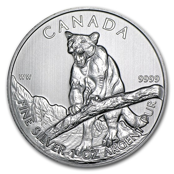 2012 Canada 1 oz Silver Wildlife Series Cougar