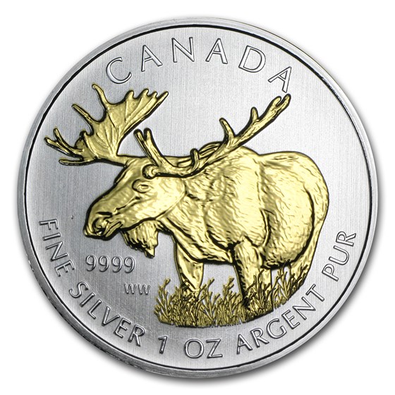 2012 Canada 1 oz Silver Wildlife Series Moose (Gilded) 2012 Canada 1 oz Silver Wildlife Series Moose (Gilded)