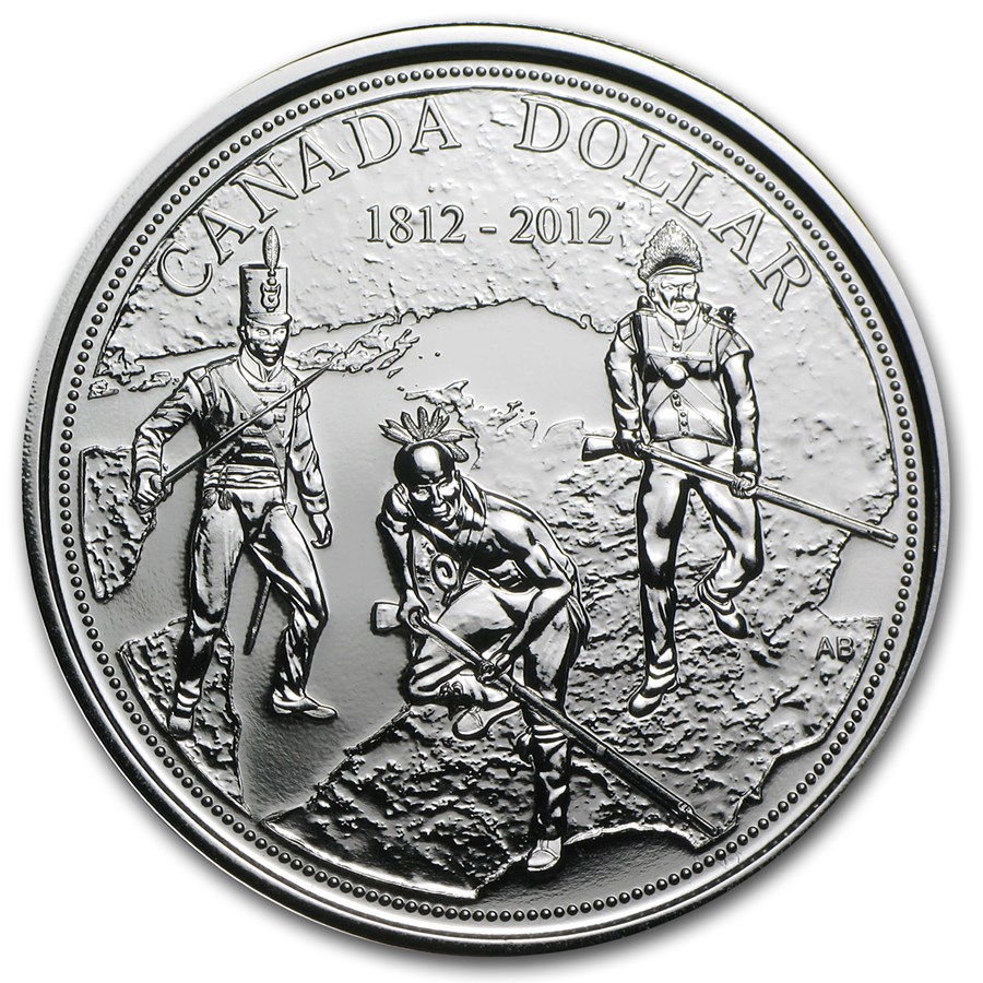 2012 Canada Silver $1 War of 1812 BU (w/Box & COA)