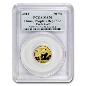 2012 China 1/10 oz Gold Panda MS-70 PCGS 2012 China 1/10 oz Gold Panda MS-70 PCGS
