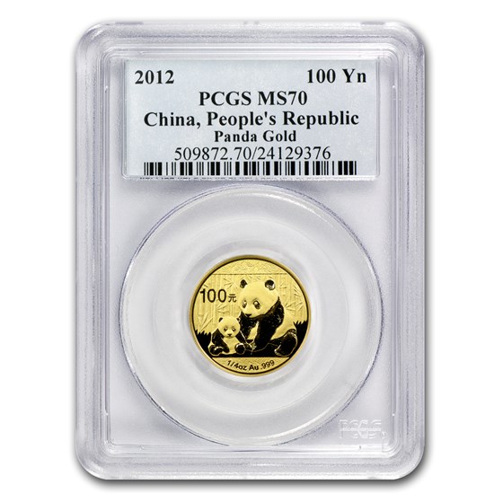 2012 China 1/4 oz Gold Panda MS-70 PCGS 2012 China 1/4 oz Gold Panda MS-70 PCGS