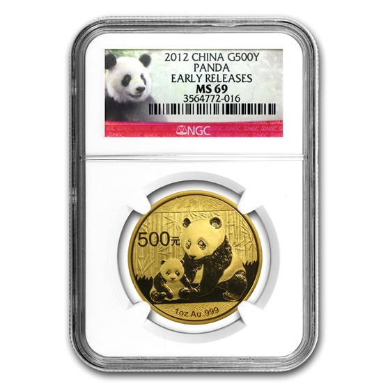 2012 China 1 oz Gold Panda MS-69 NGC (ER) 2012 China 1 oz Gold Panda MS-69 NGC (ER)