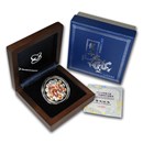 2012 China 1 oz Silver Dragon Proof (Colorized, w/Box & COA)