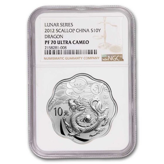2012 China 1 oz Silver Flower Year of the Dragon PF-70 NGC 2012 China 1 oz Silver Flower Year of the Dragon PF-70 NGC