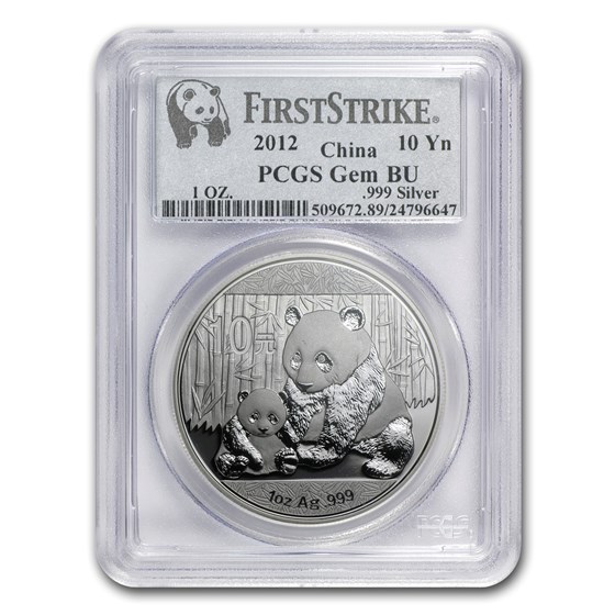 2012 China 1 oz Silver Panda Gem BU PCGS (FirstStrike®) 2012 China 1 oz Silver Panda Gem BU PCGS (FirstStrike®)