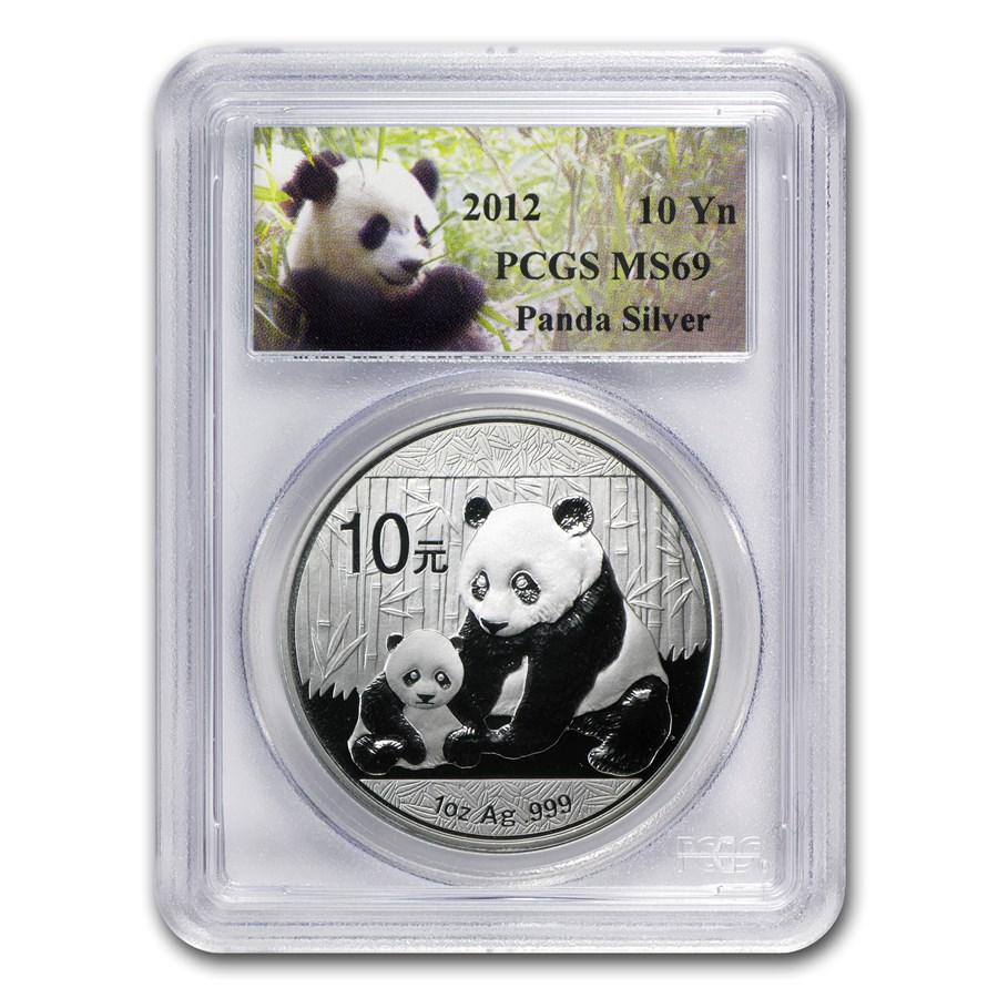 2012 China 1 oz Silver Panda MS-69 PCGS