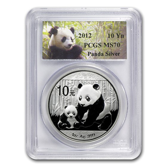 2012 China 1 oz Silver Panda MS-70 PCGS