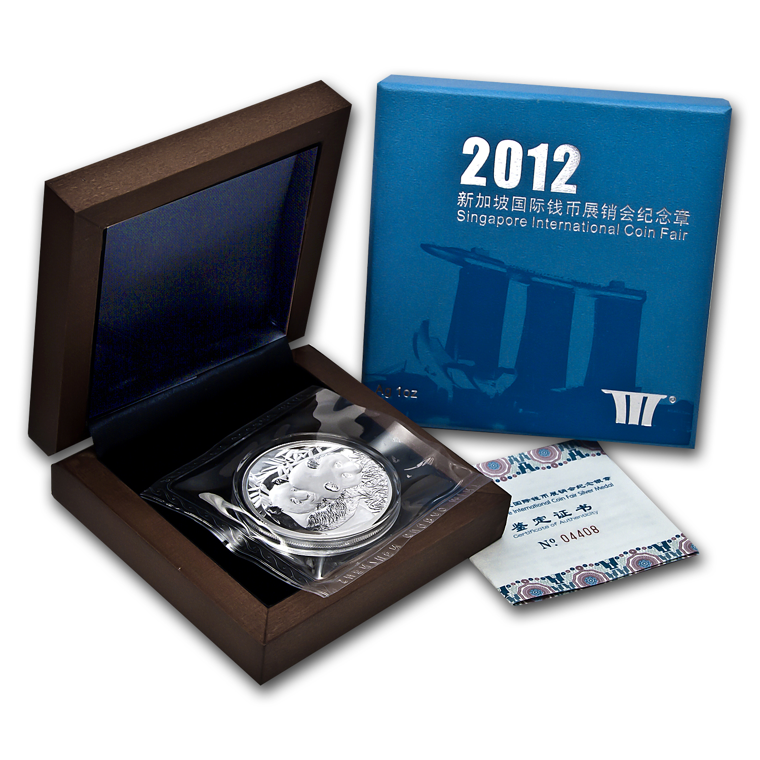 Buy 2012 China 1 oz Silver Panda Singapore Coin Fair (w/Box & COA