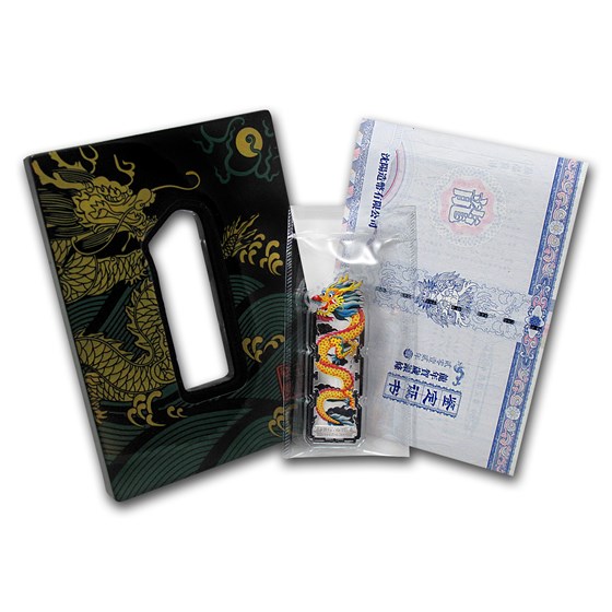 2012 China 28 gram Silver Dragon Bar (Colorized, w/o Box) 2012 China 28 gram Silver Dragon Bar (Colorized, w/o Box)
