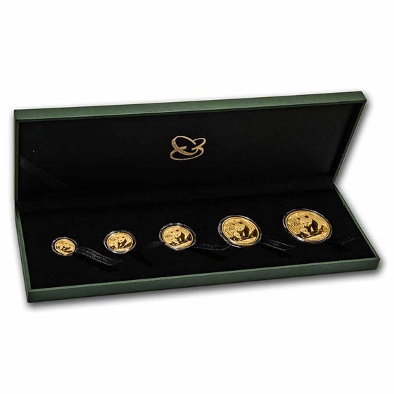2012 China 5-Coin Gold Panda Set BU (w/Box & CoA) 2012 China 5-Coin Gold Panda Set BU (w/Box & CoA)