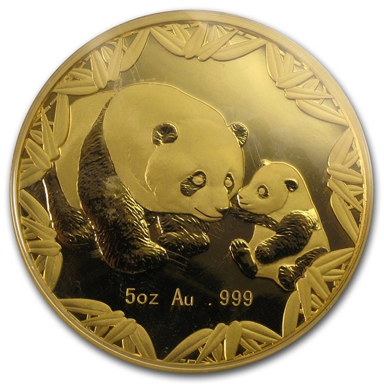 2012 China 5 oz Gold Panda Proof (Philadelphia ANA, w/Box & COA)