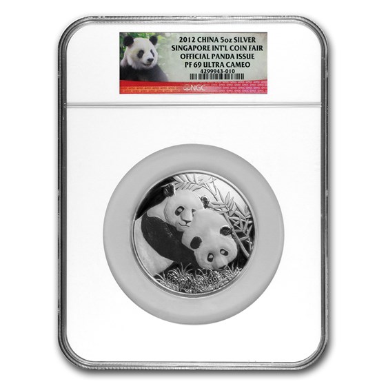 2012 China 5 oz Silver Panda PF-69 NGC 2012 China 5 oz Silver Panda PF-69 NGC