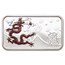 2012 Cook Islands 4 oz Silver Rectangle Colorized Dragon PF Set