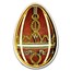 2012 Cook Islands Proof Silver Imperial Egg in Cloisonné Red