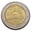 2012 Cyprus 2 Euro 10 Years of the Euro BU