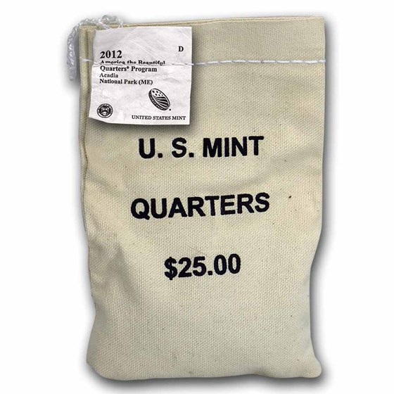 2012-D ATB Quarter Acadia National Park $25 Sealed Mint Bag