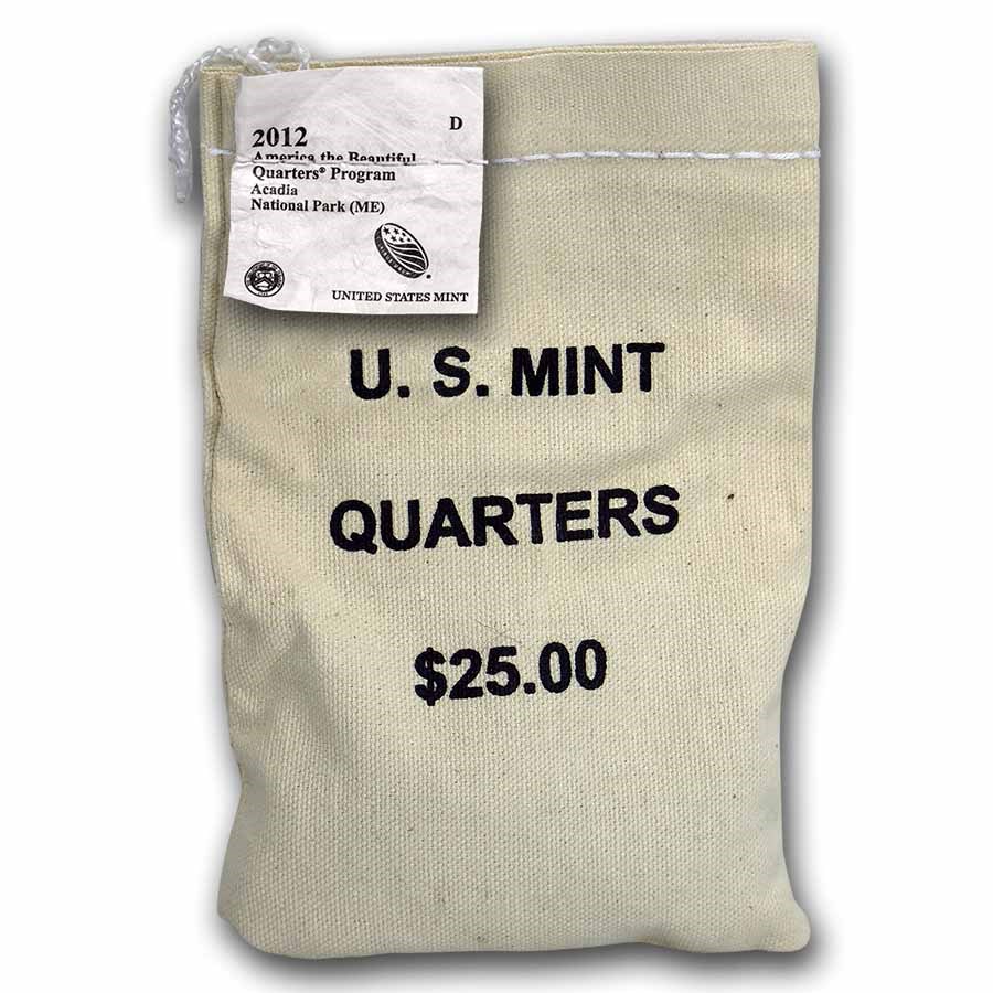 2012-D ATB Quarter Acadia National Park $25 Sealed Mint Bag
