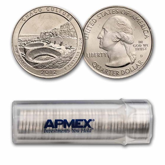 2012-D ATB Quarter Chaco Culture National Park 40-Coin Roll BU 2012-D ATB Quarter Chaco Culture National Park 40-Coin Roll BU