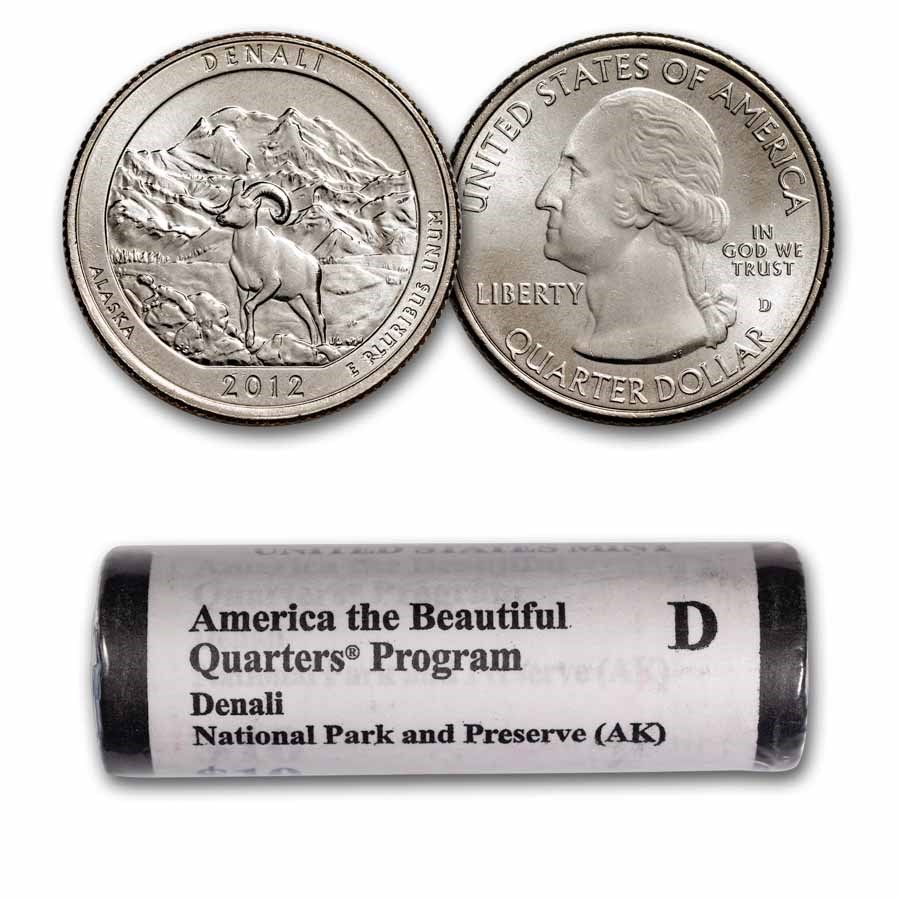 2012-D ATB Quarter Denali National Park & Reserve 40-Coin Roll BU