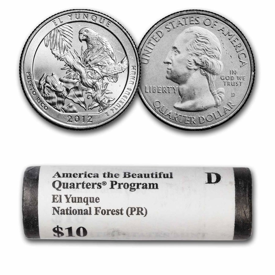 2012-D ATB Quarter El Yunque National Forest 40-Coin BU Roll