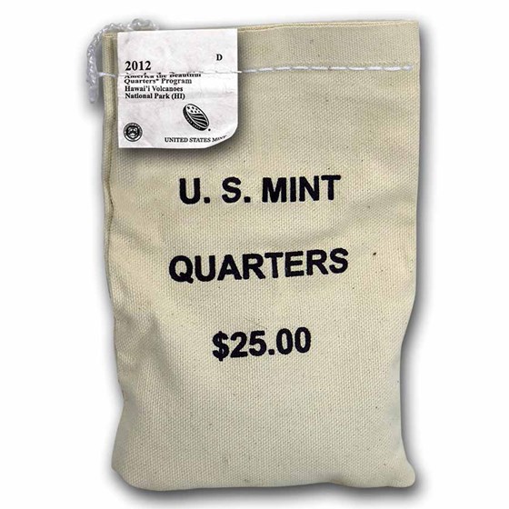 2012-D ATB Quarter Hawaii Volcanoes National $25 Sealed Mint Bag