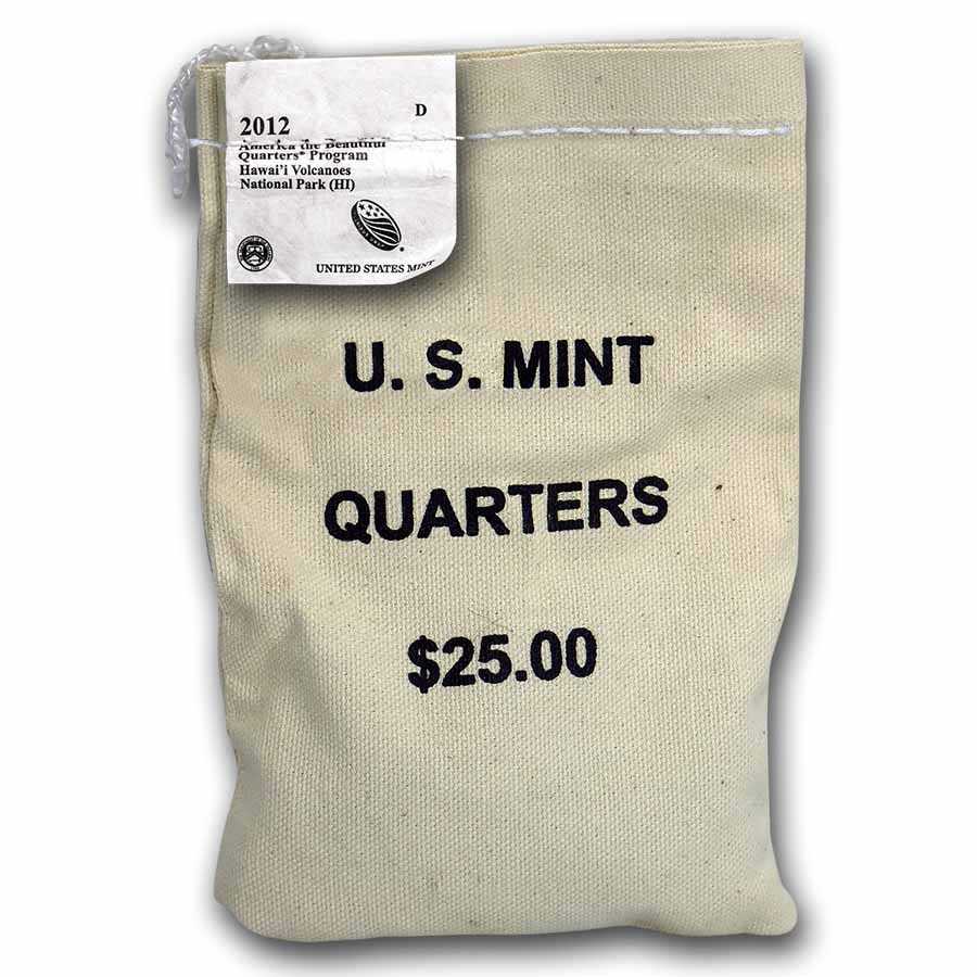 2012-D ATB Quarter Hawaii Volcanoes National $25 Sealed Mint Bag