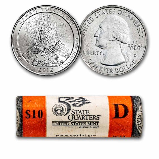 2012-D ATB Quarter Hawaii Volcanoes National Park 40-Coin Roll BU 2012-D ATB Quarter Hawaii Volcanoes National Park 40-Coin Roll BU