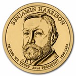 2012-D Benjamin Harrison 25-Coin Presidential Dollar Roll BU