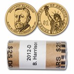 2012-D Benjamin Harrison 25-Coin Presidential Dollar Roll BU
