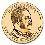 2012-D Chester Arthur 25-Coin Presidential Dollar Roll BU