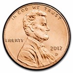 2012-D Lincoln Cent BU (Red)