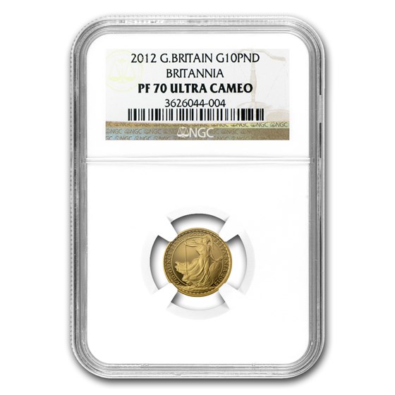 2012 Great Britain 1/10 oz Proof Gold Britannia PF-70 NGC 2012 Great Britain 1/10 oz Proof Gold Britannia PF-70 NGC