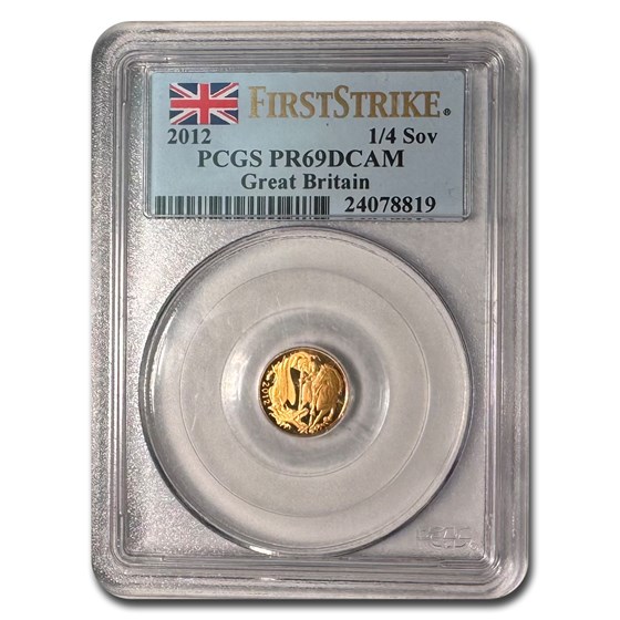 2012 Great Britain Gold 1/4 Sovereign PR-69 DCAM PCGS (FS) 2012 Great Britain Gold 1/4 Sovereign PR-69 DCAM PCGS (FS)