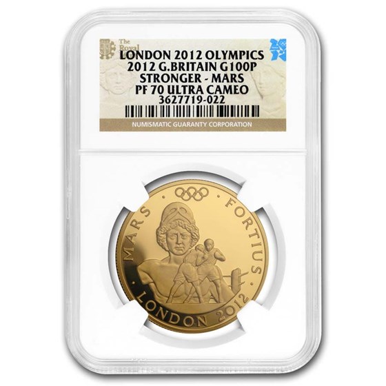 2012 Great Britain Gold £100 Stronger-Mars PF-70 NGC 2012 Great Britain Gold £100 Stronger-Mars PF-70 NGC