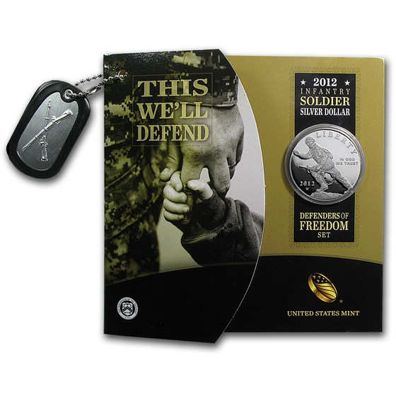 2012 Infantry/Defenders of Freedom $1 Silver Commem Pf Set (Book) 2012 Infantry/Defenders of Freedom $1 Silver Commem Pf Set (Book)