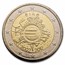 2012 Ireland 2 Euro 10 Years of the Euro BU
