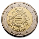 2012 Ireland 2 Euro 10 Years of the Euro BU