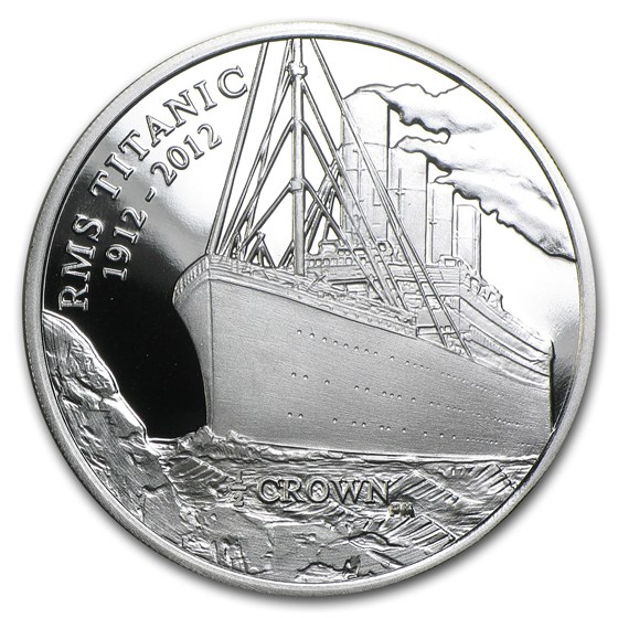 2012 Isle of Man 1/2 Crown Silver Titanic at Sea Proof 2012 Isle of Man 1/2 Crown Silver Titanic at Sea Proof