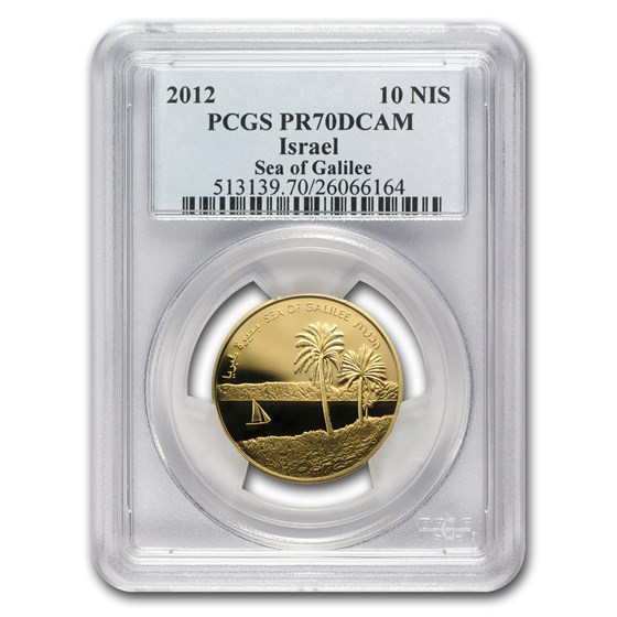 2012 Israel 1/2 oz Gold Sea of Galilee PR-70 PCGS