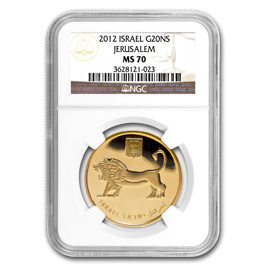 2012 Israel 1 oz Gold Menorah MS-70 NGC