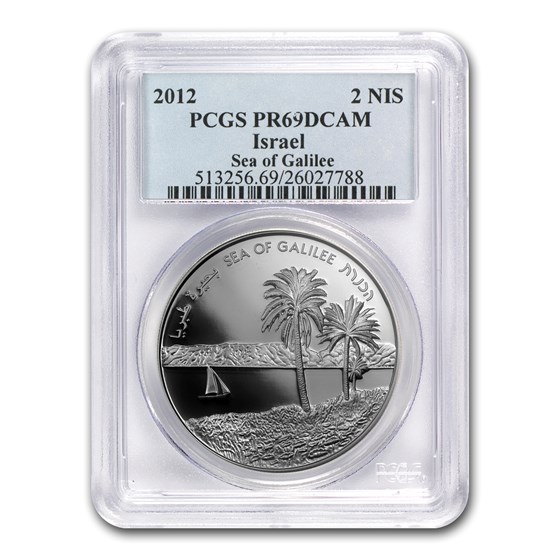 2012 Israel Silver 2 NIS Sea of Galilee PR-69 PCGS 2012 Israel Silver 2 NIS Sea of Galilee PR-69 PCGS