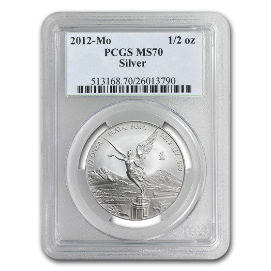 2012 Mexico 1/2 oz Silver Libertad MS-70 PCGS 2012 Mexico 1/2 oz Silver Libertad MS-70 PCGS