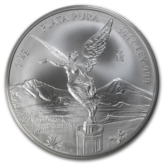 2012 Mexico 1 kilo Silver Libertad BU (In Capsule) 2012 Mexico 1 kilo Silver Libertad BU (In Capsule)
