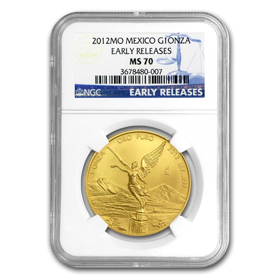 2012 Mexico 1 oz Gold Libertad MS-70 NGC (ER) 2012 Mexico 1 oz Gold Libertad MS-70 NGC (ER)