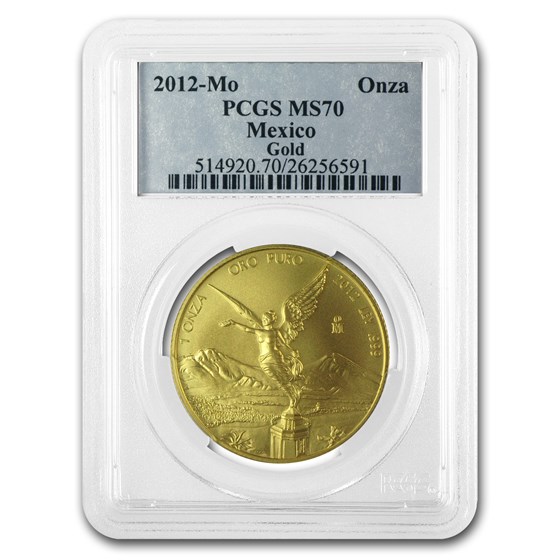 2012 Mexico 1 oz Gold Libertad MS-70 PCGS 2012 Mexico 1 oz Gold Libertad MS-70 PCGS