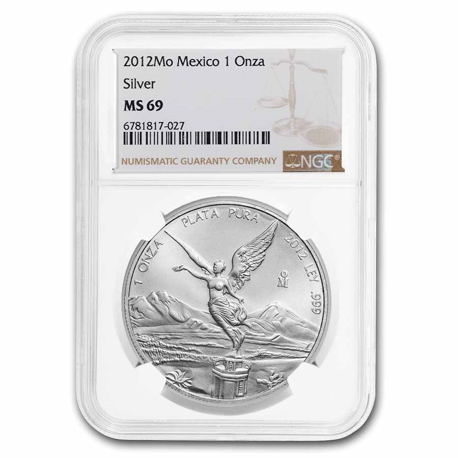 2012 Mexico 1 oz Silver Libertad MS-69 NGC
