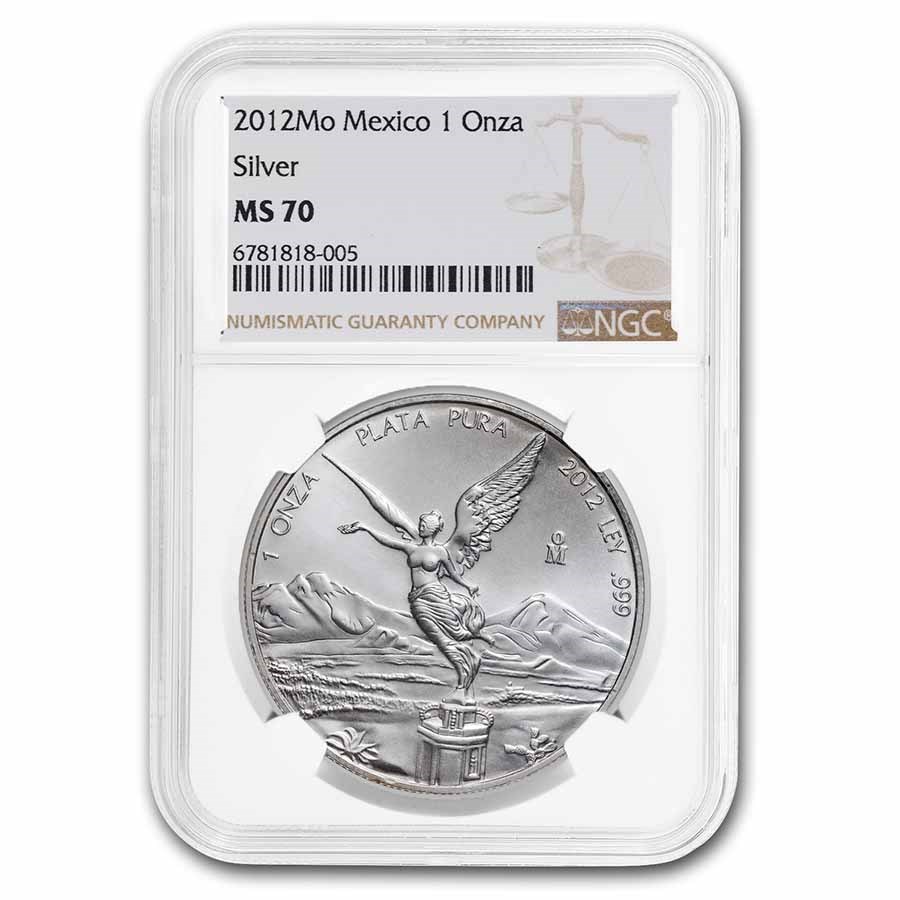 2012 Mexico 1 oz Silver Libertad MS-70 NGC