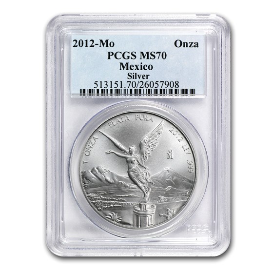 2012 Mexico 1 oz Silver Libertad MS-70 PCGS 2012 Mexico 1 oz Silver Libertad MS-70 PCGS