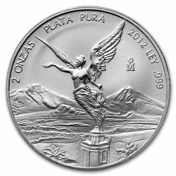 2012 Mexico 2 oz Silver Libertad BU (Abrasions) 2012 Mexico 2 oz Silver Libertad BU (Abrasions)